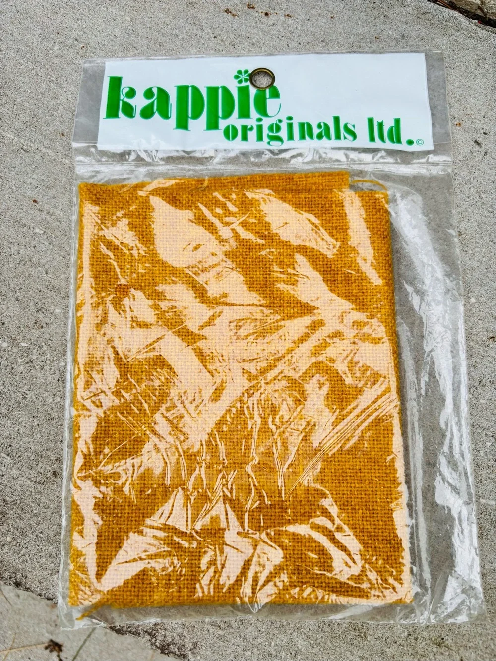 Kappie Originals Vintage X Stitch Fabric Pieces - Orange & Mustard 18 Count